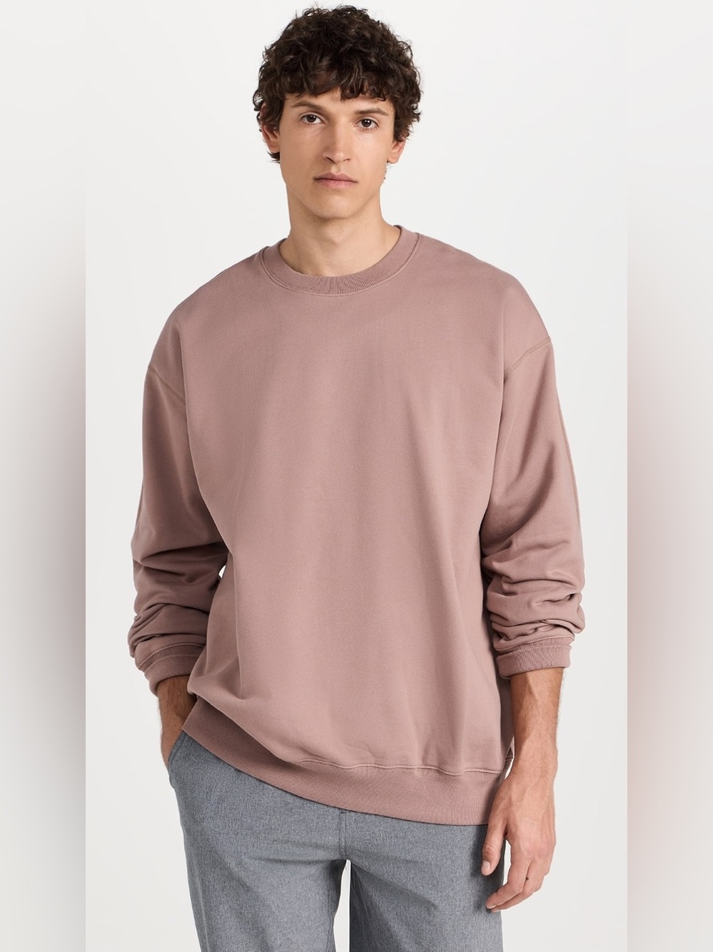 NWOT Reigning Champ Men's Dusty Pink Crewneck Sweater